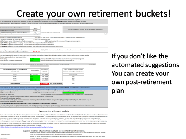 Freefincal Robo advisory Template buckets