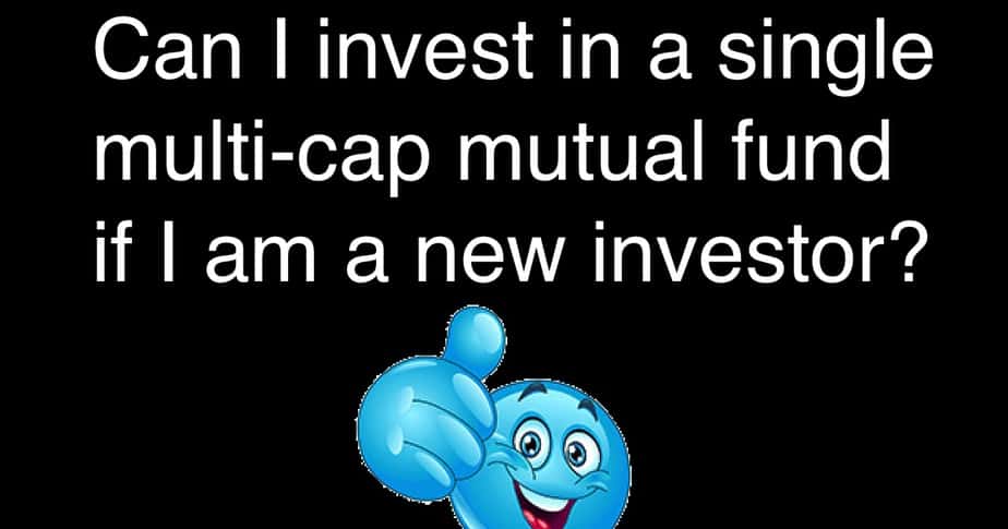 Can I invest in a single multi-cap mutual fund if I am a new investor?