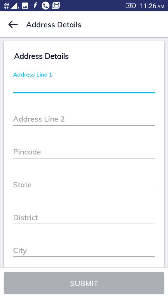 address details for KYC verification