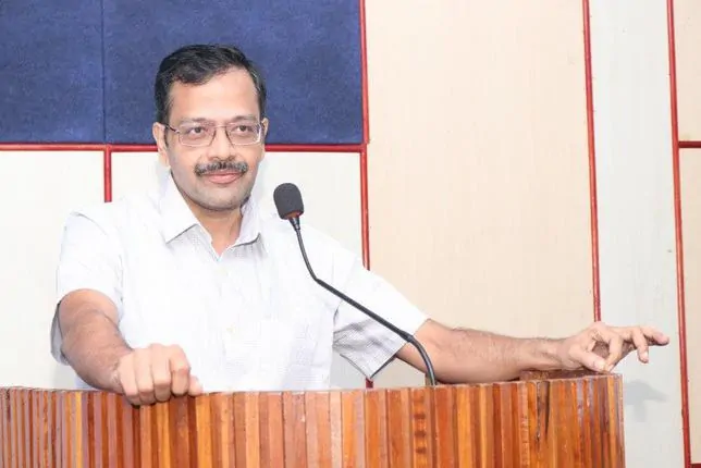 M Pattabiraman Giving A Lecture