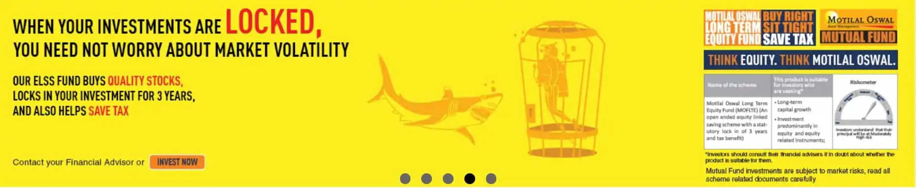 Screenshot of Motilal Oswal ELSS Fund advertisement from their website