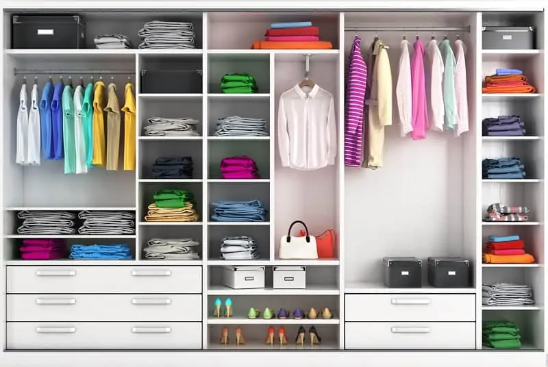 Organized wardrobe to represent the investment portfolio of a organised DIY investor or investor working with a SEBI registered fee-only advisor