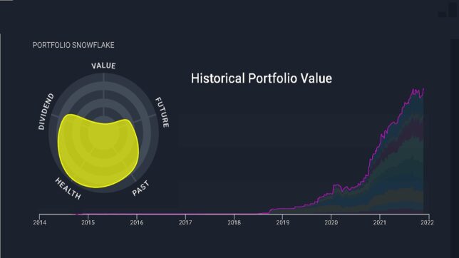 Retirement Stock Portfolio Historical Portfolio Value with Snowflake analysis