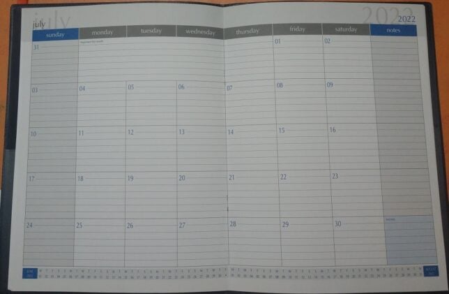 Monthly Planner a look inside