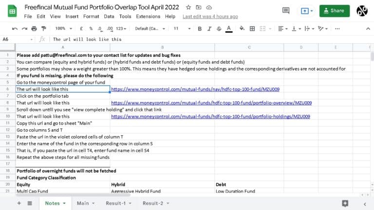 A new tool to compare five MF portfolios & find overlapping stocks