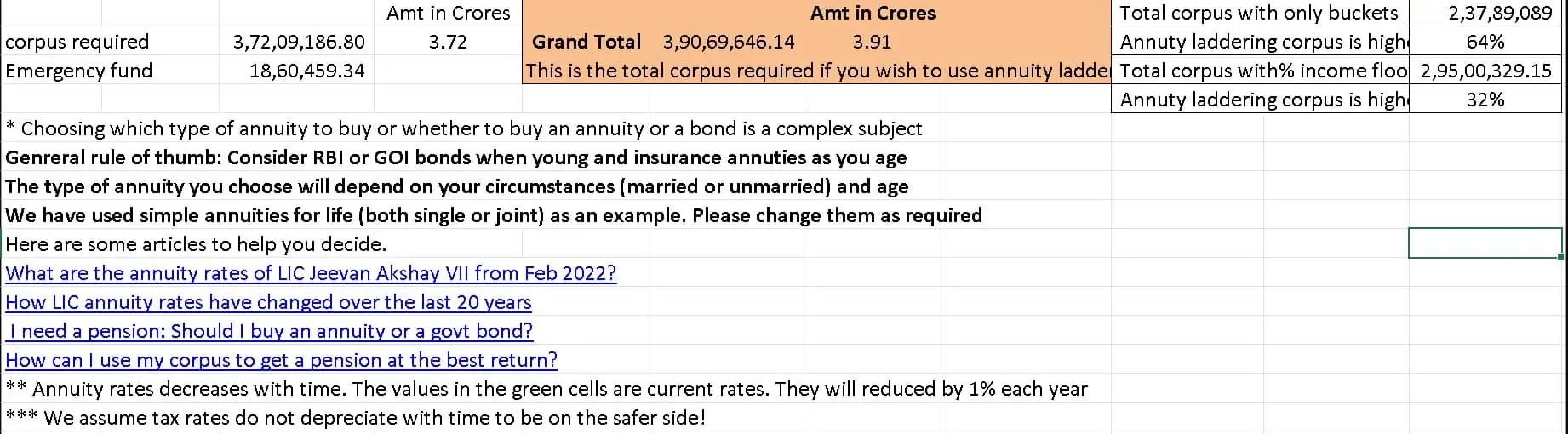 annuity ladder calculation step three