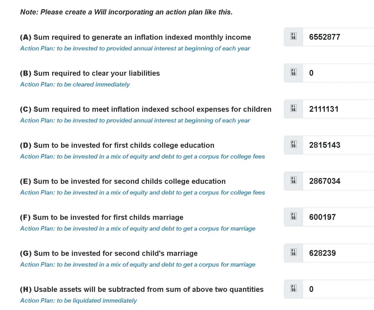 Screenshot of instructions on how to invest the term insurance payout