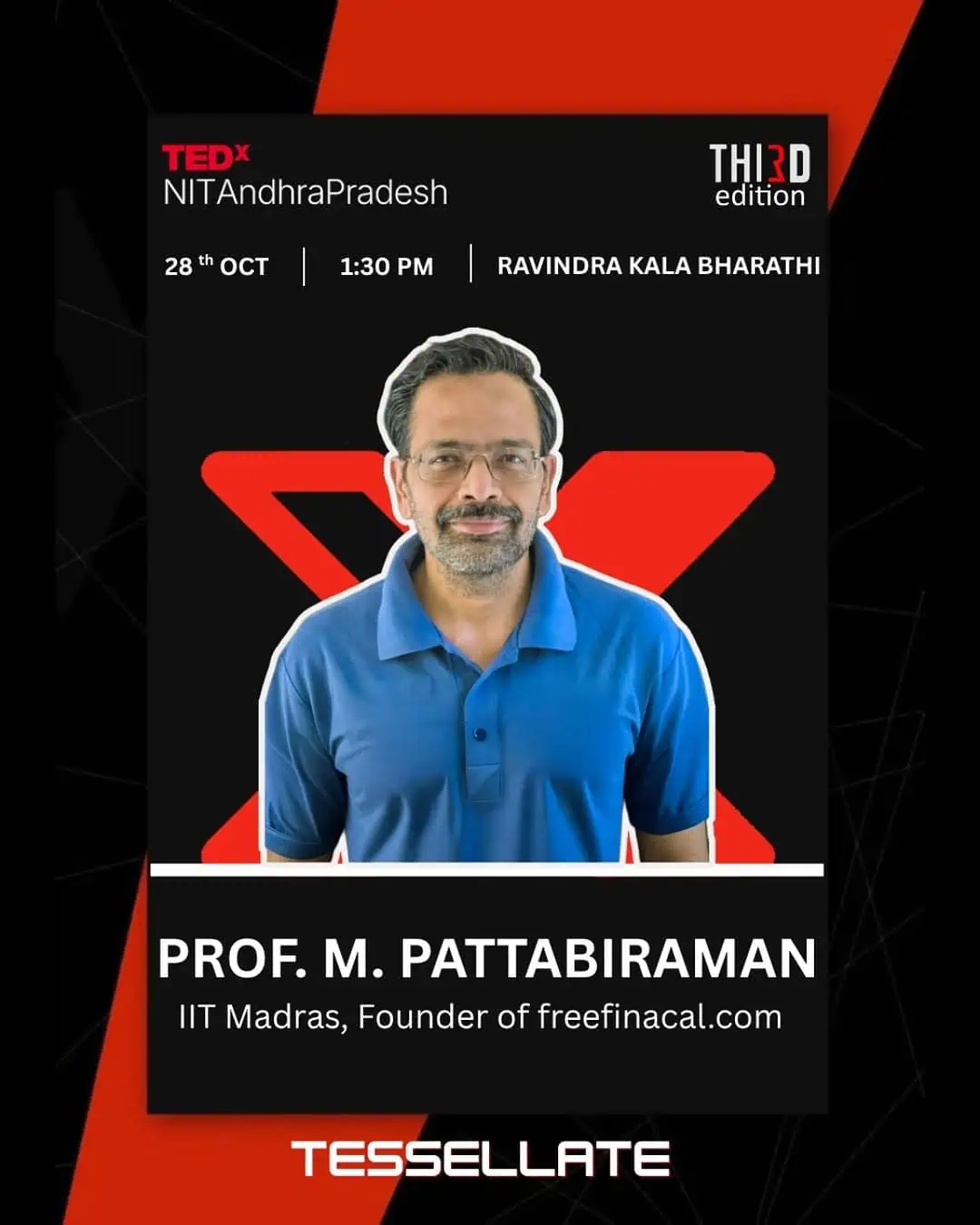 M Pattabiraman TEDx NIT Andhra Pradesh Poster