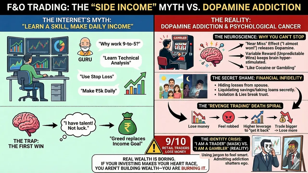 F&O Trading: The Side Income Myth vs. Dopamine Addiction F&O Trading: The Side Income Myth vs. Dopamine Addiction